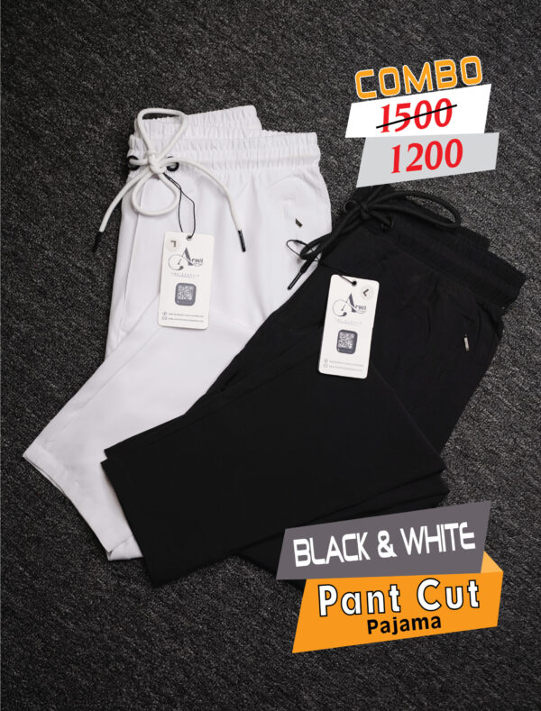 Pant Cut Pajama (Black & White) Combo