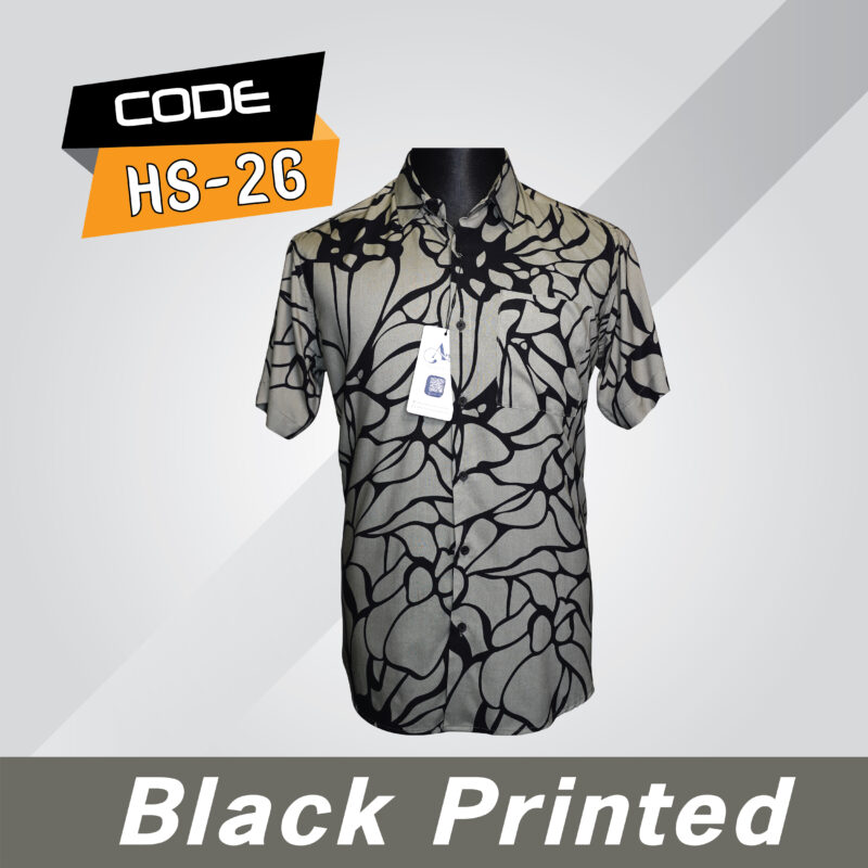 Half Shirt Hs-26 (Black Printed)