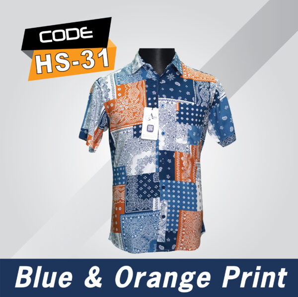 Hs- 31 (Blue & Orange Print)