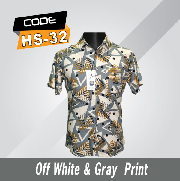 Hs-32 (Off White & Gray Print)