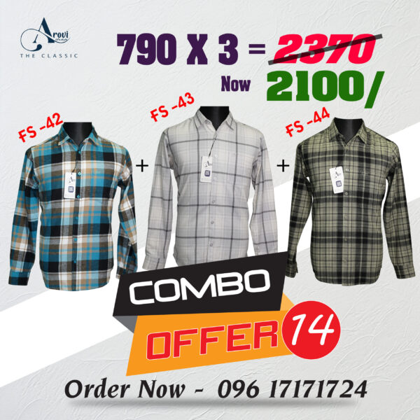 Full Sleeve Shirt  3 Pcs Combo 14